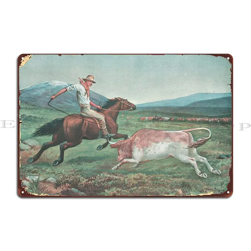 الماشية Mustering أستراليا خمر طباعة علامة معدنية خلق ملصق جدار ديكور الديكور الكلاسيكية تين تسجيل ملصق