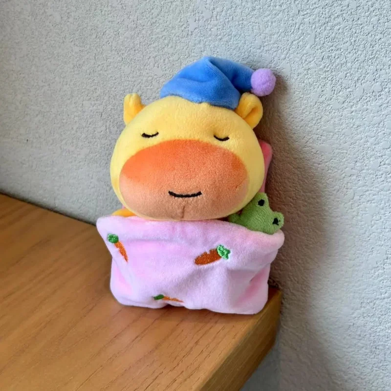 Genuíno novo dos desenhos animados criativo capivaro lulu estudante mochila pendurado ornamento boneca de pelúcia chaveiro ornamento crianças presentes aniversário