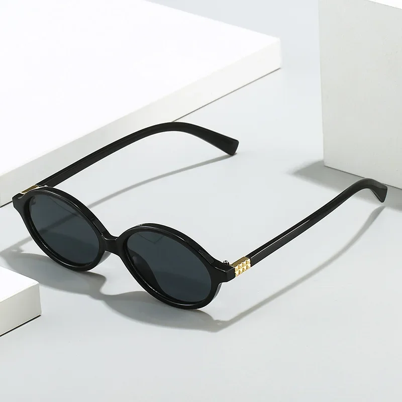 

2024 Retro Y2K Spicy Girl Elliptical Small Frame Sunglasses Anti-blue Light Glasses Eye Protection Optical Spectacle Eyeglass