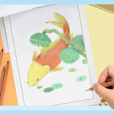 중국화 입문 흰색 그림, 복사 앨범, 그림 원고, 그림 재료, 색칠하기 책