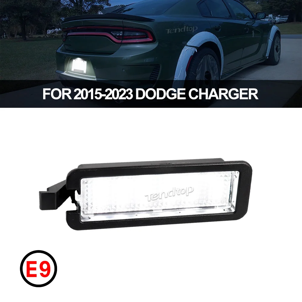 LED License Plate Light Rear Bumper for 2015-2023 Dodge Charger Challenger Chrysler 300 for Jeep Compass