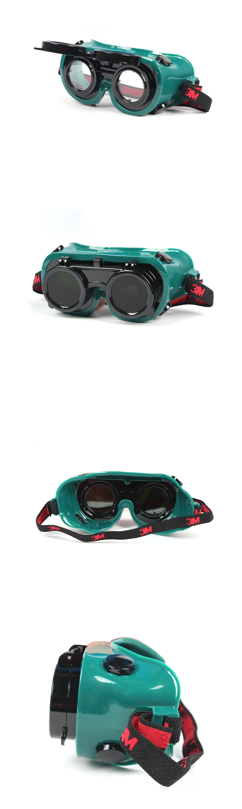3M 10197 Schweißbrille W5 Schutzbrille mit Kratzschutzbeschichtung, Sicherheits-Augenschutz, hochklappbare Brille für Gasschweißen, Löten, Schneiden – Detail 7