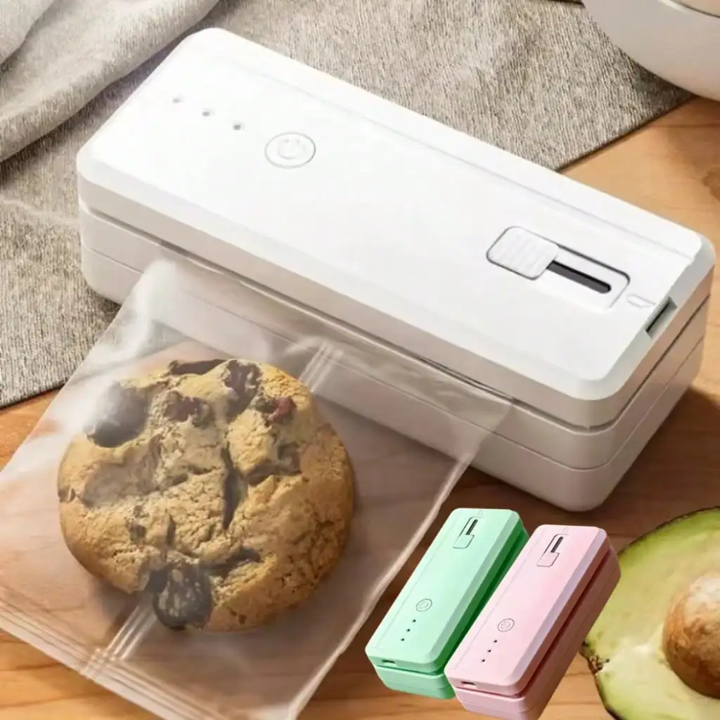 

2 In 1 Mini Portable Sealing Machine Food Packaging Machine Kitchen Sealing Machine USB Charging Model, Kitchen Appliances