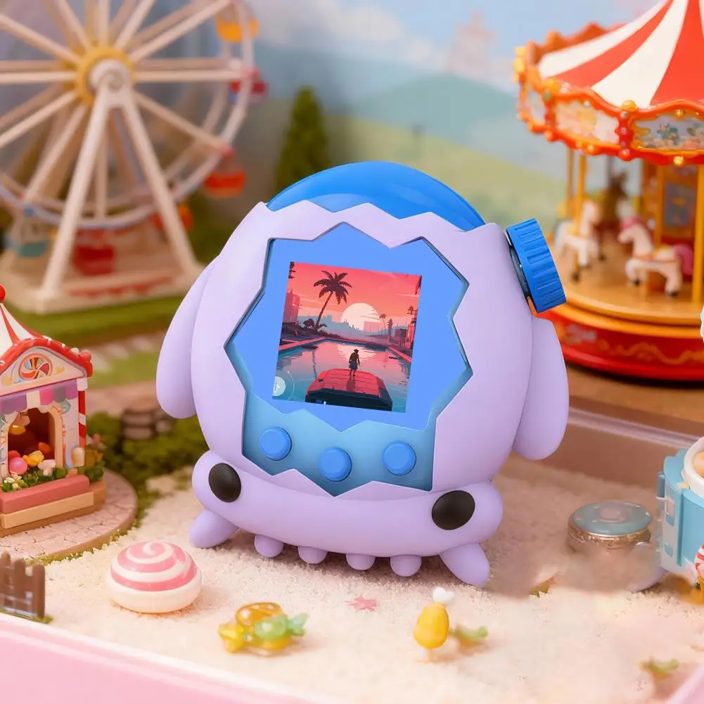 For Tamagotchi Paradise Silicone Case 360 Protection Waterproof Sweatproof with Strap for Backpack Wrist Belt Loop Carry Cartoon