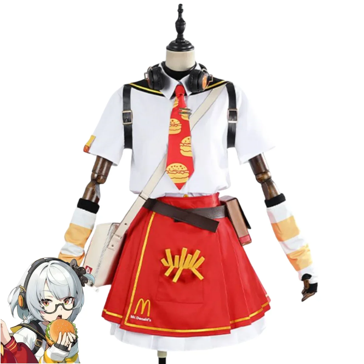 Game Zenless Zone Zero Nekomiya Mana Anby Demara Cosplay Costume Co-branded Skirt Rompers Wig Man Woman Christmas Party Suit