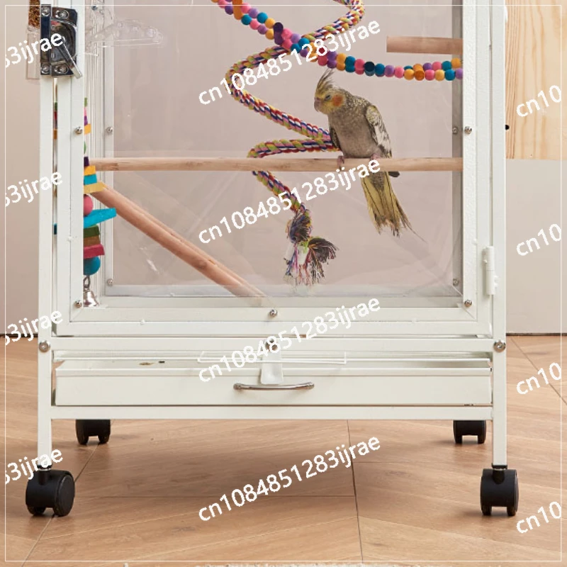 Parrot Bird Cages Budgie Canary Lrage Bird Cages Black Park Breeding Jaula Pajaro Birdhouse Outdoor WZ50BC