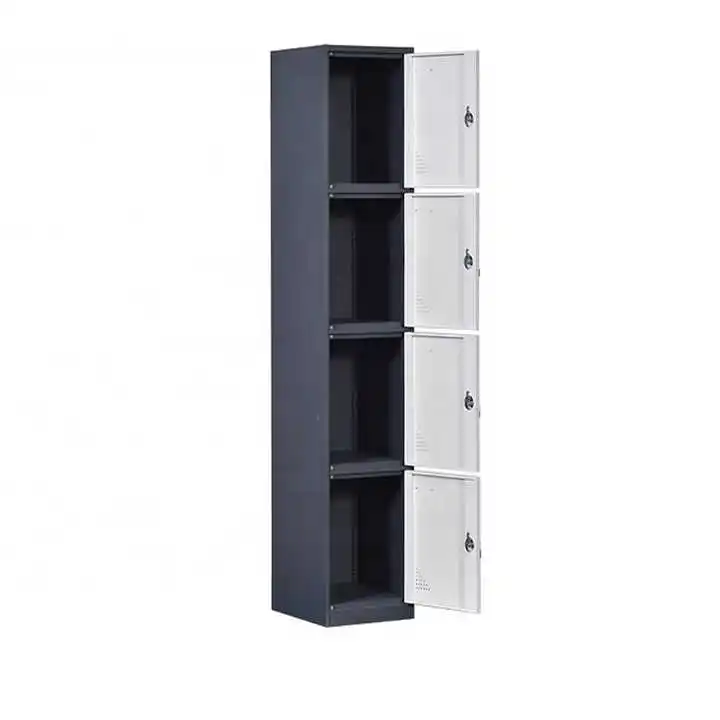 Modern Simple Single 4-Door Strong Load-bearing Steel Locker Durable Cupboard Bedroom Living Room Furniture Practical Assembly