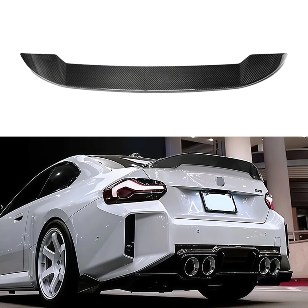 

For 2017-2019 BMW G42 G87 M2 High Polished Dry Carbon Fiber Rear Trunk Spoiler Wing-Fitment Tested & Easy Installation
