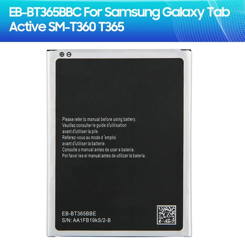 Phone Battery EB-BT365BBC EB-BT365BBE For Samsung Galaxy Tab Active SM-T360 T365 T360 Replacement Batteries 4450mAh