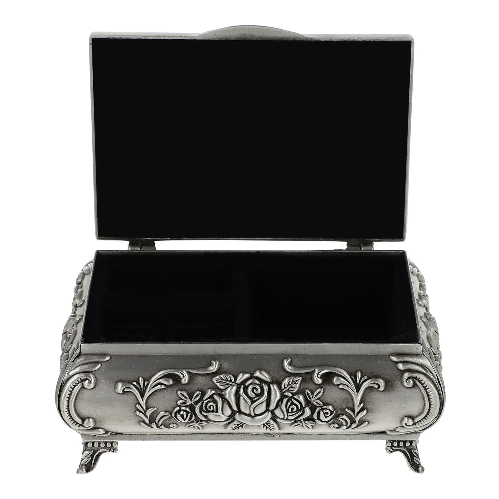 

Vintage Jewelry Box 12X9X6Cm Trinket Storage Case For Rings Earrings Necklace Treasure Chest Organizer Keepsake