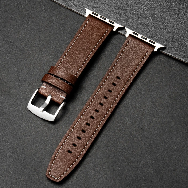 Leather strap for apple watch series 9 8 7 band 45mm 41mm se 6 5 4 44mm 40mm 3 42mm 38mm strap iwatch ultra 2 1 49mm bracelet