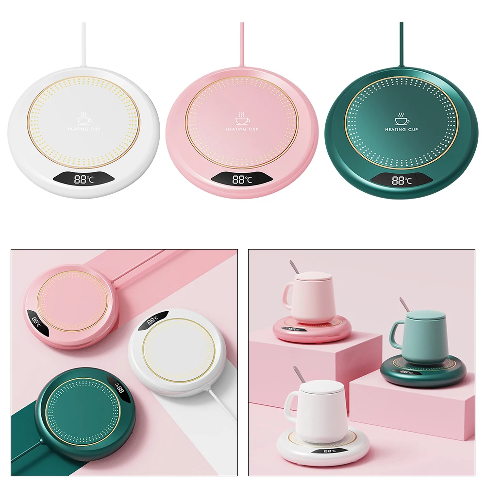 Coffee Mug Heating Coaster Mug Warmer Milk Tea Water Heating Pad for Home Office Cup Heater 3 Temperature Thermostatic Hot Plate
