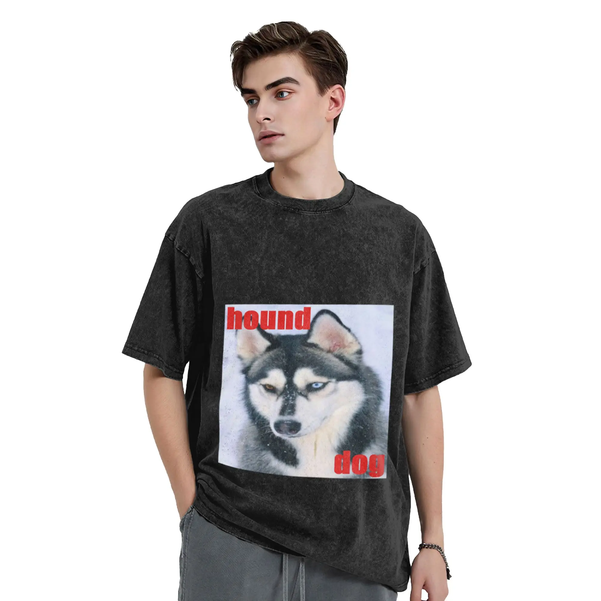 hound dog Classic Stylish A Vintage Oversized Cotton Unisex T-Shirts