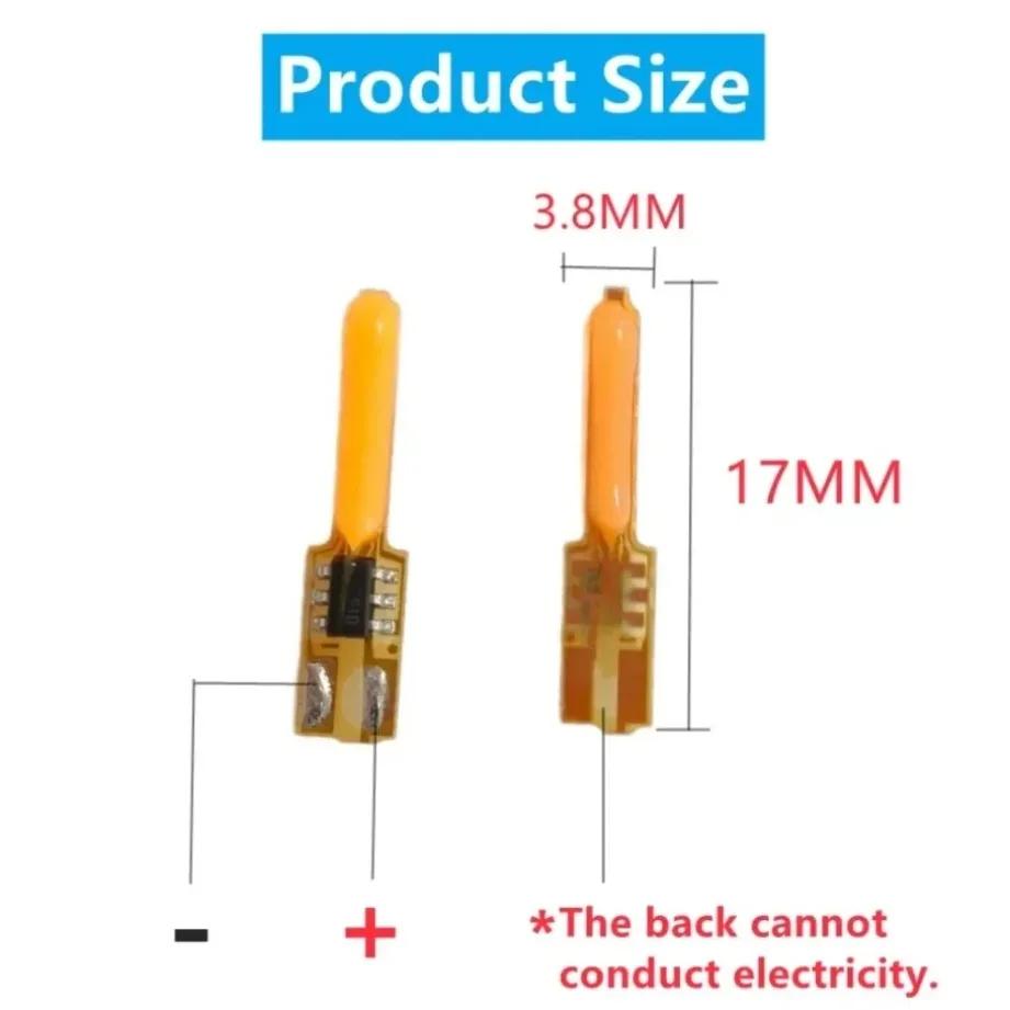 17mm Filament New 3V Led Flash Flame Candles 1800K Warm Light DIY COB Diode Party Holiday Decoration Edison LED Bulb Accessories