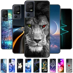 For TCL 40 SE Case 2023 Black Bumper Silicone Soft TPU Phone Back Cover for TCL 40SE Protective Fashion Capa Funda for TCL40SE