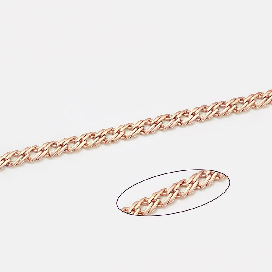 XP Jewelry --( 45 50 60 cm x 4 / 8 / 9 mm ) 14k / 24 K / Rose Gold Plated Weave Chain Necklaces For Men Women Fashion Jewelry