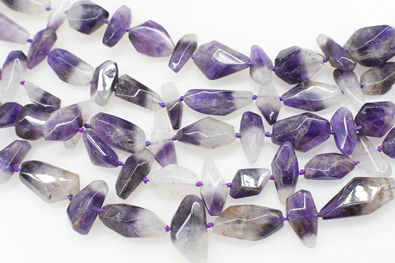 Dream Amethyst baroque faceted unique shape 18-24mm nature beads for making jewelry 45cm FPPJ