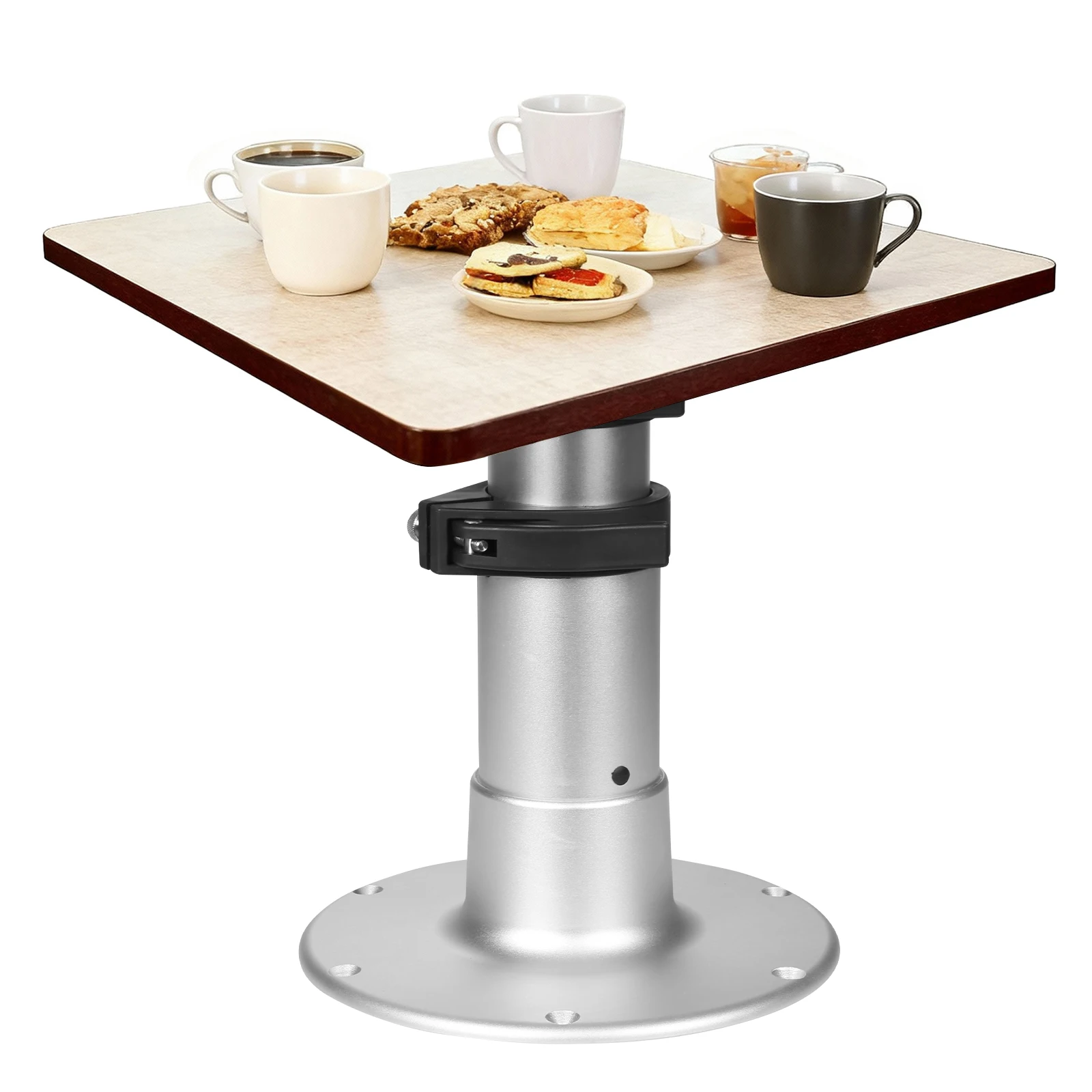 

Desk Leg Detachable 3-Level Telescopic RV Telescoping Table Stand Aluminum Alloy 13-28 Inch Height Range with Gas Lift for Boat