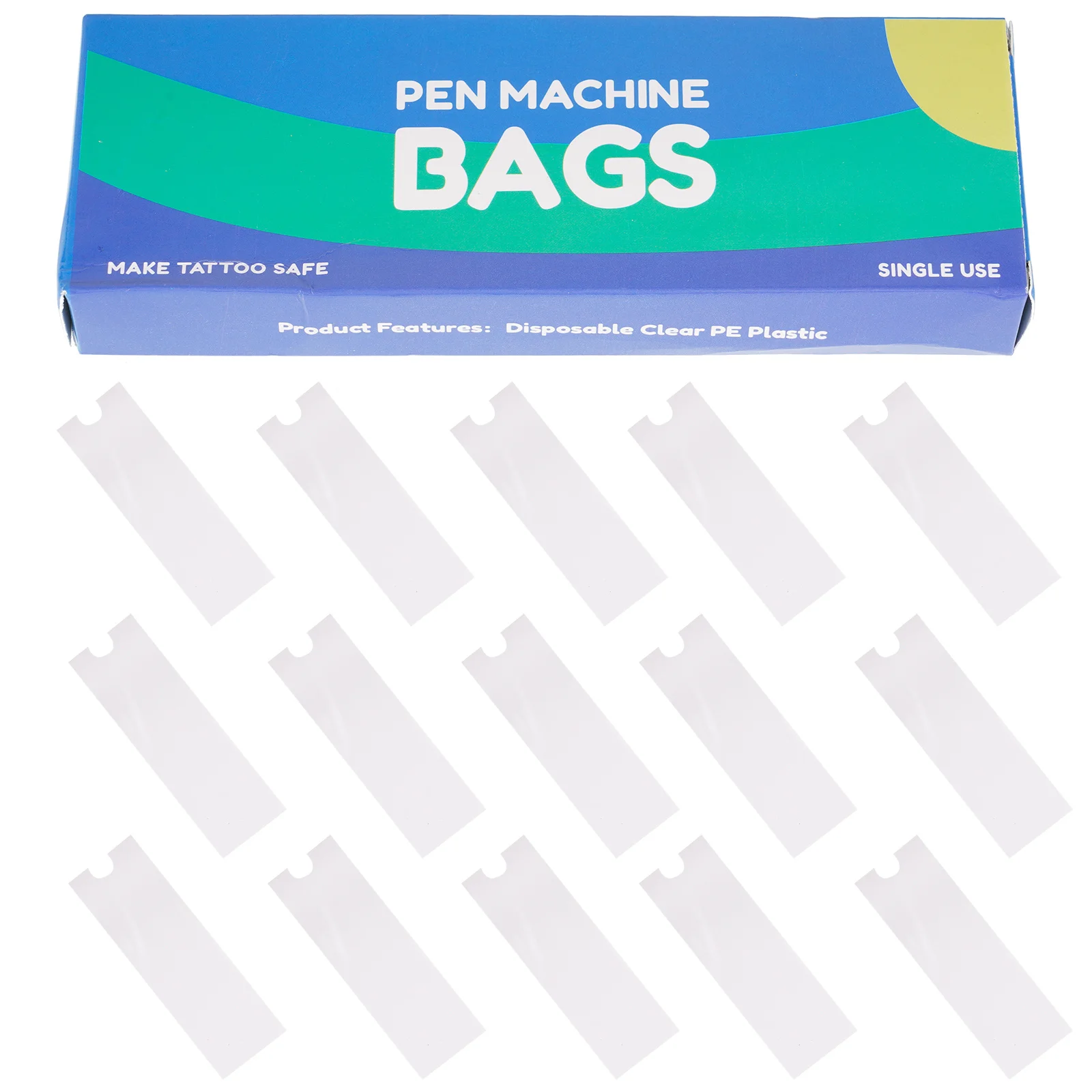 

200 шт., ручка для татуировки, пластиковая пленка, одноразовый защитный чехол для тату-машины, поставка тату-ручки, обертка для тату-ручки