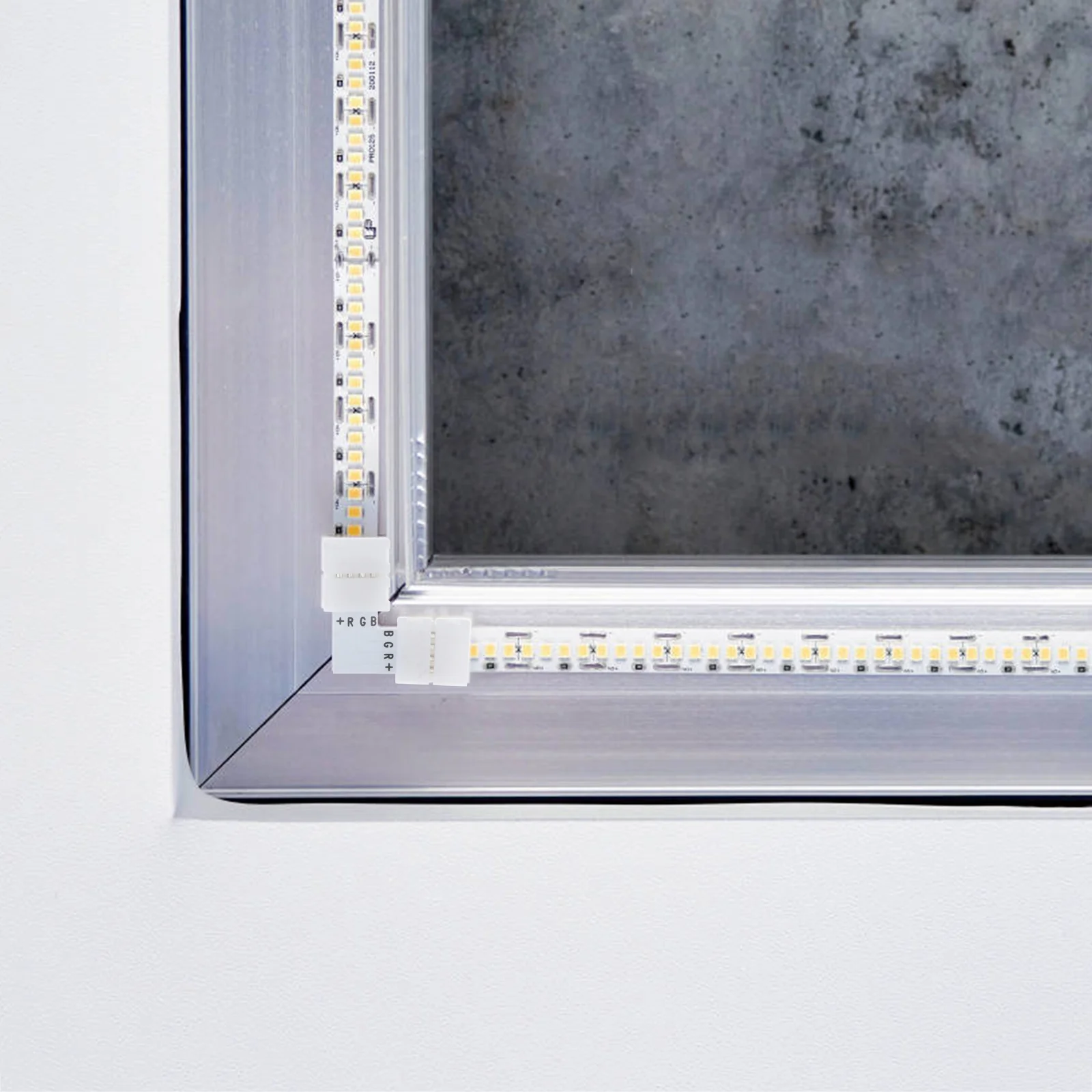 

40pcs L Shape Connectors For Led Strip Light Kit Rgb Solderless Corner Adapter Fast Extension With Wire Clips Lighting