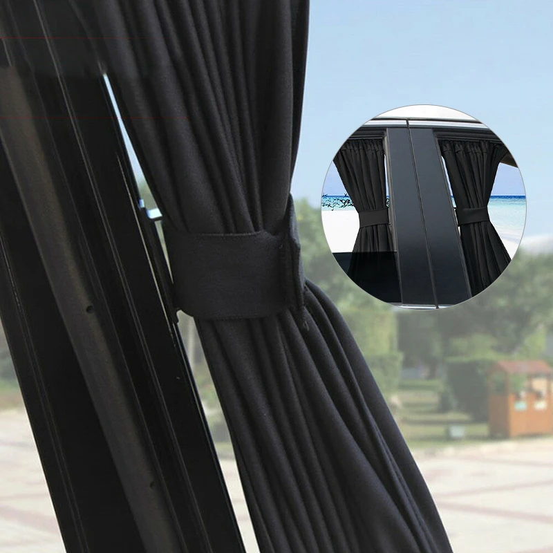 

Hot sale 2Pcs Car UV Protection Sun Shade Curtains Sides Window Visor Mesh Cover Shield