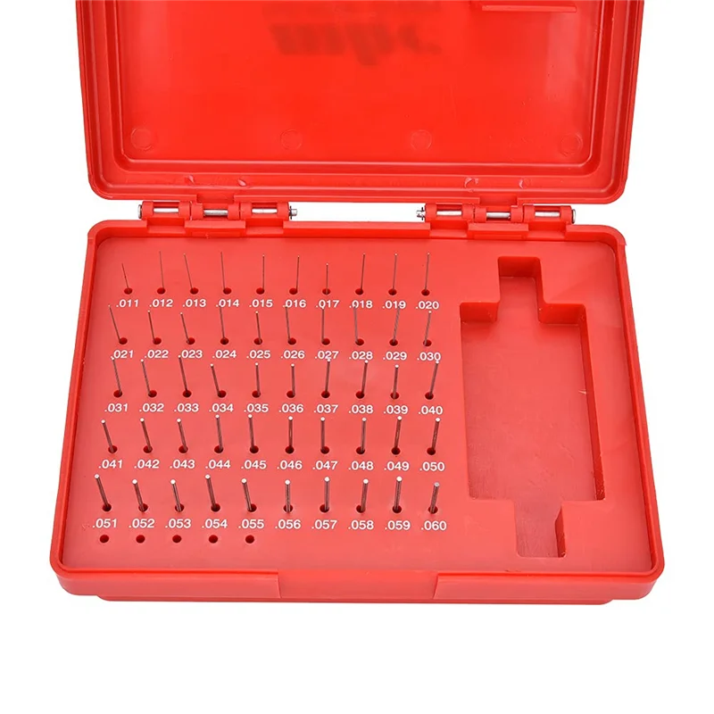 

B50C Pin Gauges, 50Pcs M0-0.011-0.060 Inch Steel Pin Gauge Set Steel Plug Pin Gauge Set Steel Plug Pin Gauge Set 0.0002 Inch