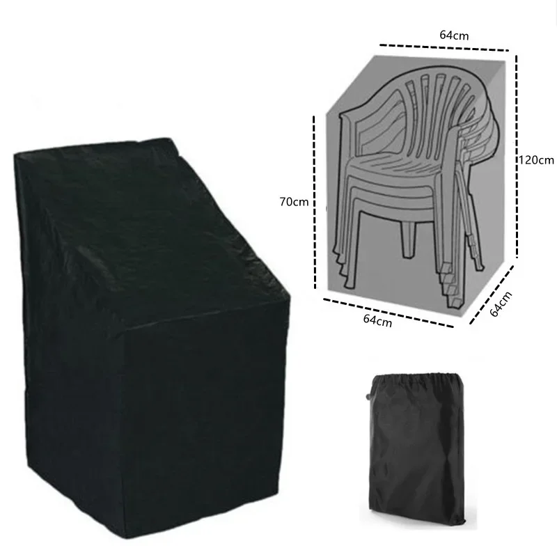 Stacking Outdoor Chair Cover Waterproof Rain Snow Dust Wind-Proof Anti-UV  Outdoor Garden Yard Chair Cover