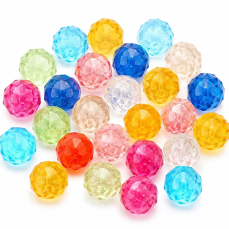 10/20PCS Colorful Bounce Ball Diamond Rubber Balls Elastic Ball Party Favors Classroom Reward Incentive Carnival Games Prize ZYF