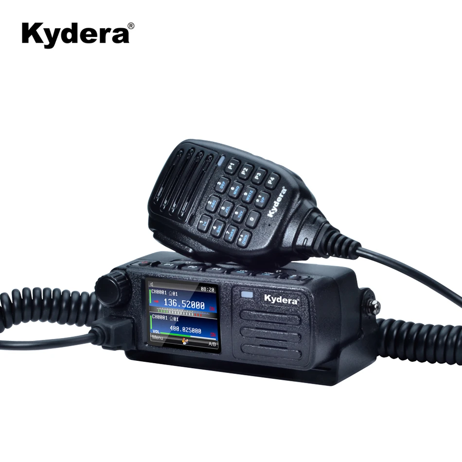 Dual Band Amateur Vehicle Radio 20W MINI DMR Mobile Radio Transceiver UHF VHF Two Way Radio With Talkie Alias