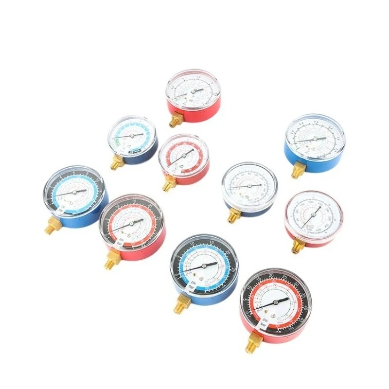 Refrigerant Manifold Gauge Set for R22/R134a/R410a/R404a, AC Pressure Gauges for Air Conditioner