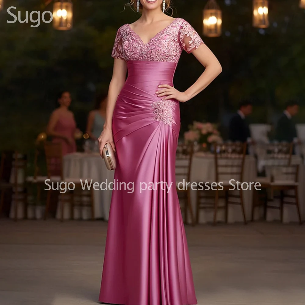 

Customized New In Elegant Beads Mother of the Bride Dresses Floor-Length Mermaid Evening Gala Wedding Guest Groom Dress 2026