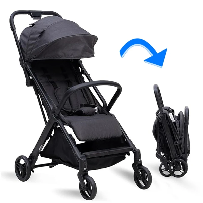 

Lightweight Baby Stroller, Gravity Automatic Self Folding Travel Stroller for Airplane, One-Hand Folding Toddler Stroller