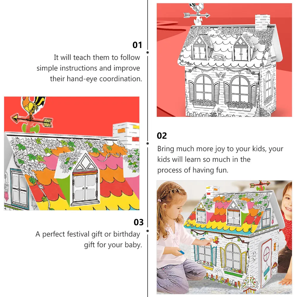 

Набор для творчества: DIY-пазл для раскрашивания и сборки, идеально подходит для детей, для рисования, граффити, развивающий.