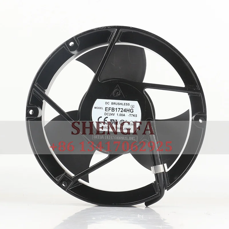 Delta 12V 48V DV24V 1.0A EC AC 172X172X51MM 17CM 17251 LL aluminum frame axial flow centrifugal EFB1724HG cooling fan