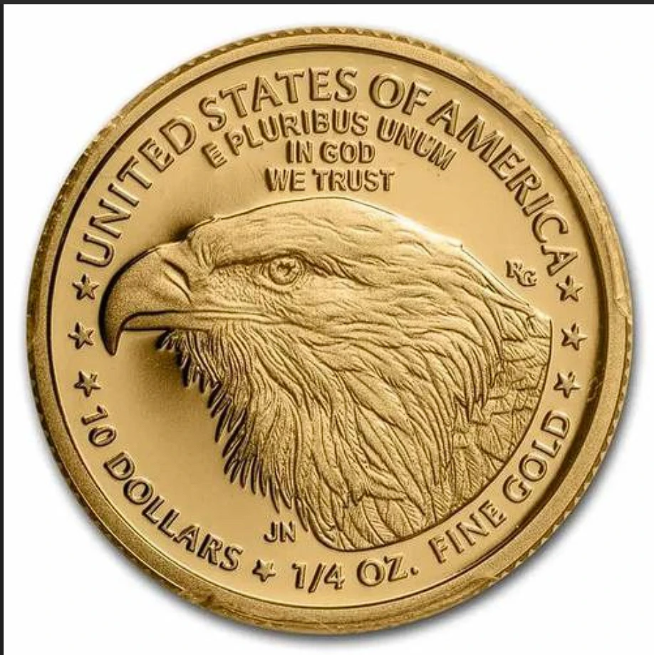 Monedas coleccionables de oro fino de 1/4 oz, estatua de América, desafío de la libertad, colección de monedas, regalo de Año Nuevo exquisito