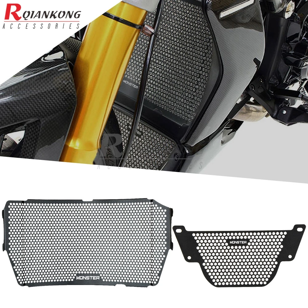 For Ducati Monster 1200 1200S 1200R 2013-2021 Radiator Grill Cover Water Oil Cooler Guard Monster 1200 25 Anniversario 2020-2023