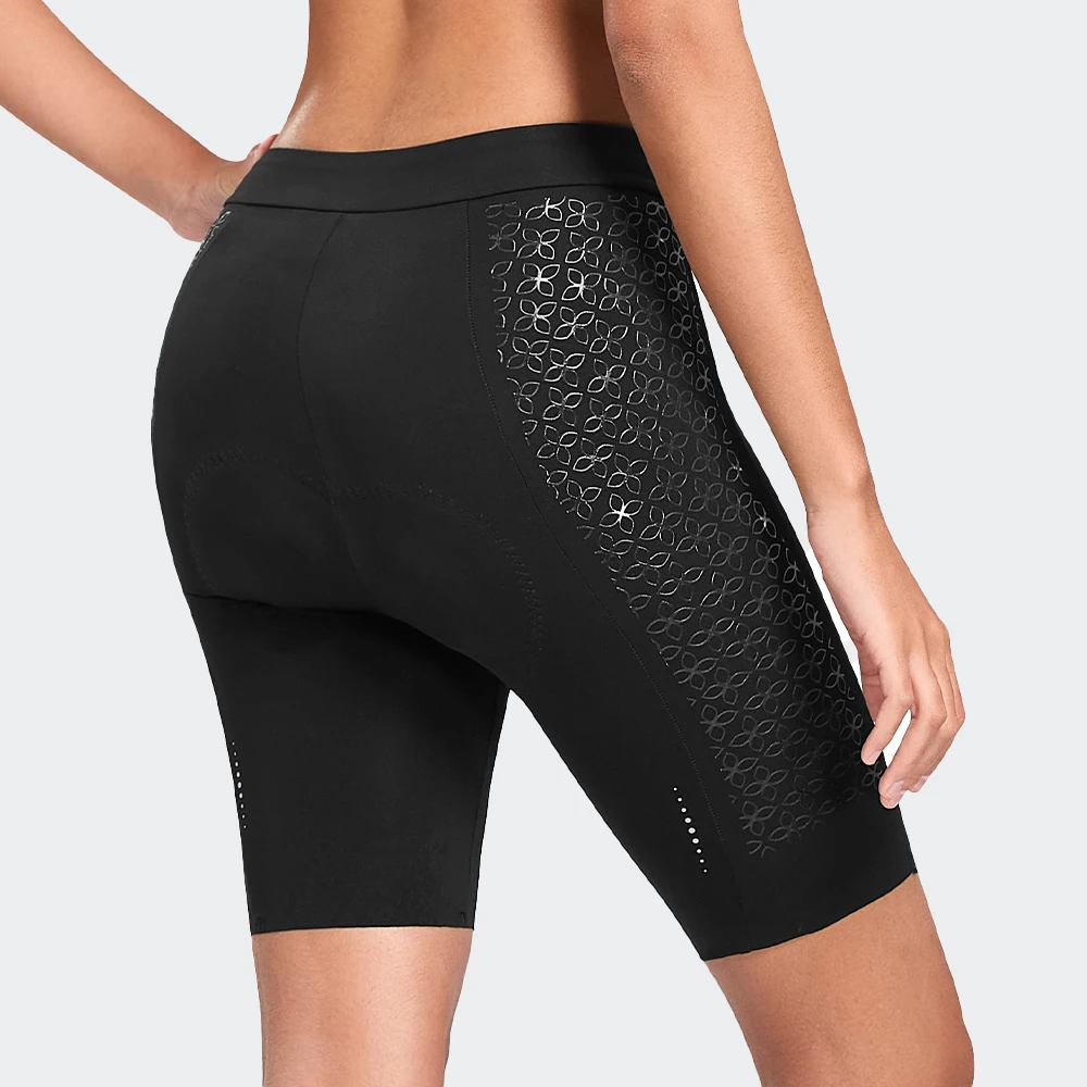 Santic Women's Cycling Shorts 5 Hours Breathable Shockproof 4D Padded Bicycle Shorts Non-slip Reflective High Elastic MTB Shorts