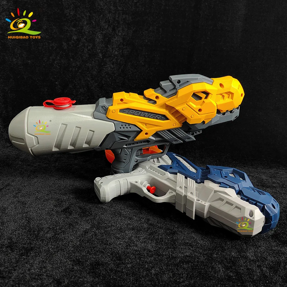 子供の漫画機械恐竜大容量圧力水鉄砲のおもちゃ夏の屋外ビーチ戦闘水鉄砲のおもちゃ