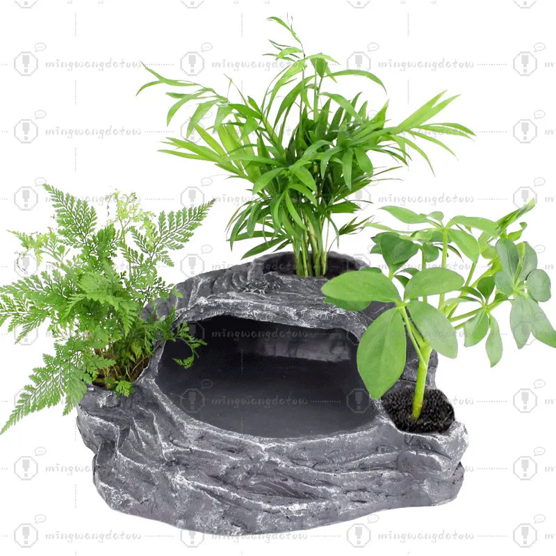 Turtle Basking Platform, Climbing Floating Island & Stone Decor, Large Ramp, Hiding Cave for Red-Eared Slider & Reptiles