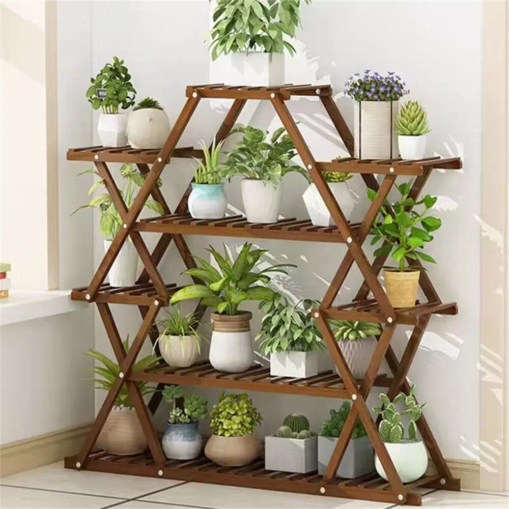 

Plant Stand In/Outdoor 8 Tier Rack Large Pot Holder Flower Shelf