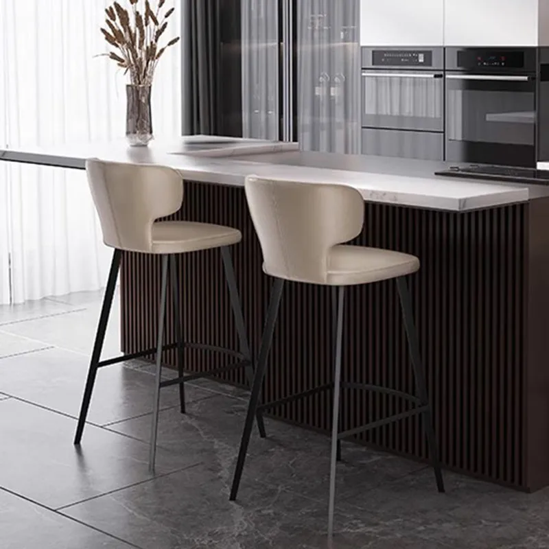 Modern Computer Modern Minimalist Bar Chairs Home Leather High Designer for High Stools Kitchen Silla Gamer Replica Furniture AA