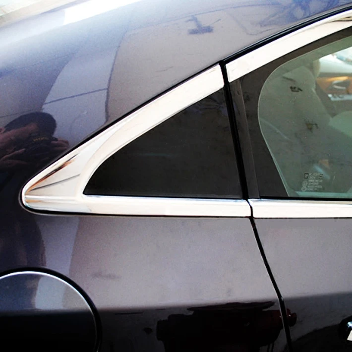 Free Shipping Car Styling Chromed Rear QUARTER WINDOW Frame Trim For Chevrolet Cruze 2009 -2014 Sedan