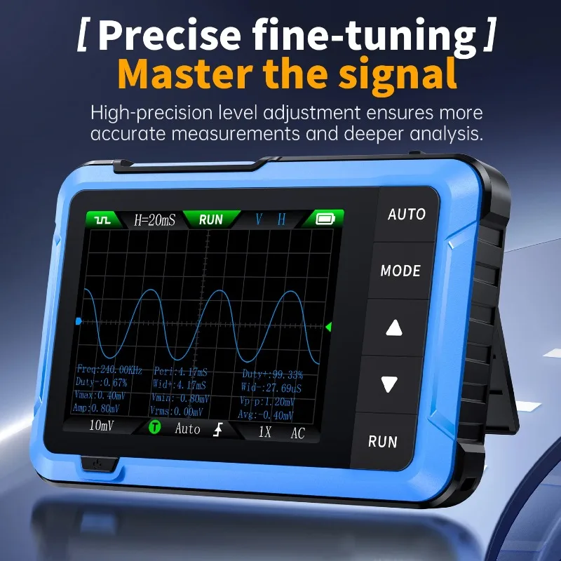 New DSO510 Mini Handheld Digital 2-in-1 Oscilloscope Portable 48MS/s 10MHz Bandwidth Electronic Maintenance