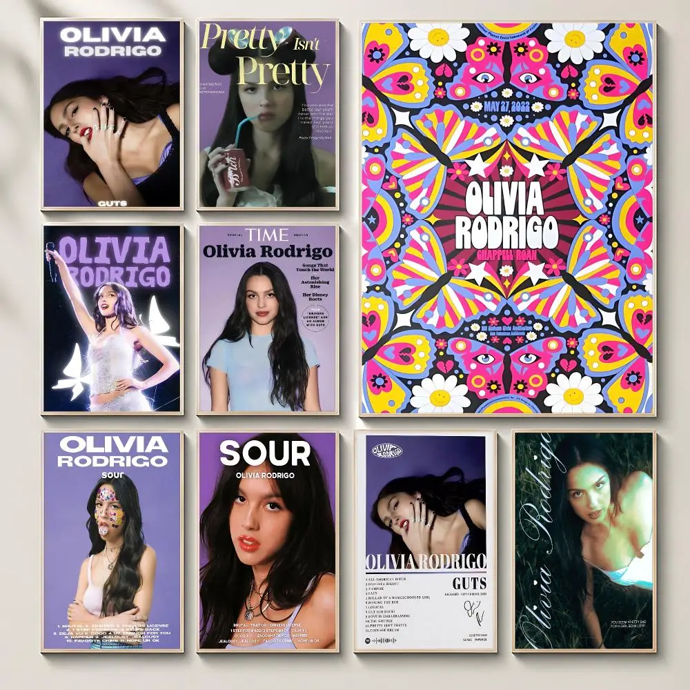 music Olivia Rodrigo Poster Poster, Wall Decor Art Print, Abstract Wall Decor Art Print for Living Room
