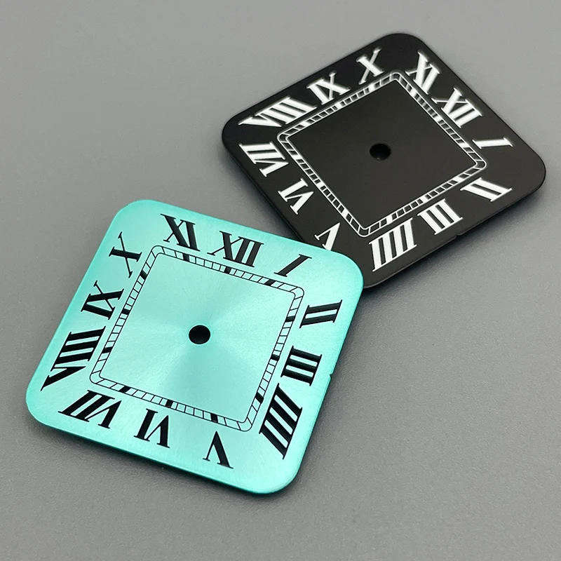 27mm NH35 Dial Square Dial S Logo Watch Dial Roman Numeral Dial Suitable for NH35/36 Movement Watch Accessories