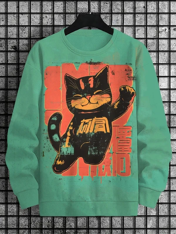

Anime Cat Funny 3D Printed Sweatshirts Loose Long Sleeve Men Women Adult Children Y2k Manga Hoodies Daily Casual Hoodies Tops