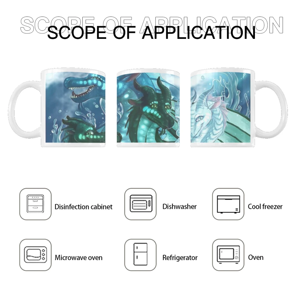 

Wings of Fire - Royal SeaWings - Auklet, Tsunami, Turtle, Anemone Coffee Milk Cup Mocha Cat Panda Bear Couple Christmas Mug