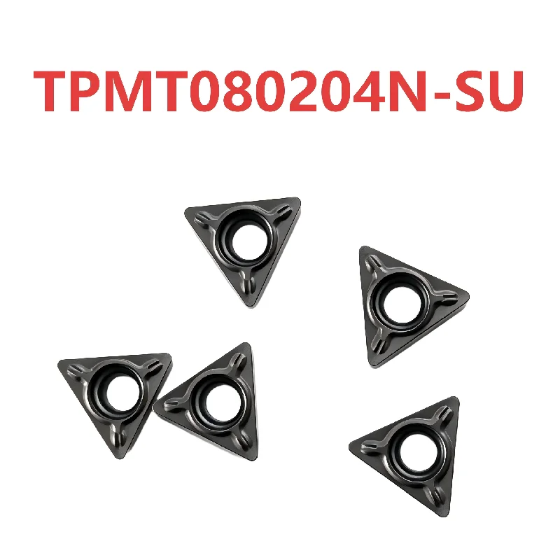 TPMT110304 / TPMT080204 Triangular Cermet CNC Boring Inserts, High Surface Finish Turning Tips for Steel Mac