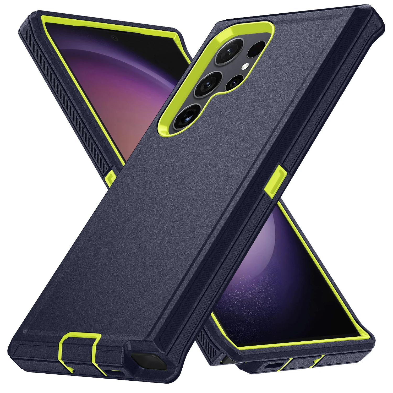 For Samsung Galaxy S25 S24 S23 S22 S21 S20 FE Plus Ultra Note 20 Armor Shockproof Defender Phone Case Hard PC+TPU Back Cover