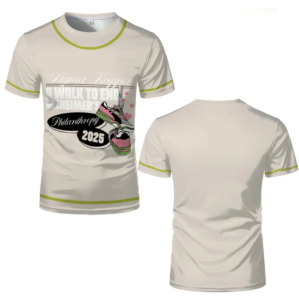 الزهايمر الخيرية المشي التذكاري تي شيرت ثلاثية الأبعاد طباعة الجرافيك قصيرة الأكمام تيز في الهواء الطلق الركض اللياقة البدنية للجنسين تنفس القمم #6